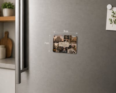 Milaan Koelkastmagneet MDF 9 x 7 cm – Italië Souvenir Magneet – Decoratieve Magneet met Milaan Collage