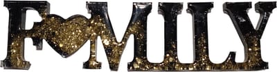 Little1gifts - woondecoratie - decoratie - Beeld - Family - zwart/goud