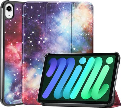 Hoesje Geschikt voor Apple iPad Mini 6 (2021) - 8.3 inch - 6e Generatie - Dun & Stevig - Trifold Bookcase - Hard Cover - Hardcover Book Case - Tablet Hoes - Galaxy