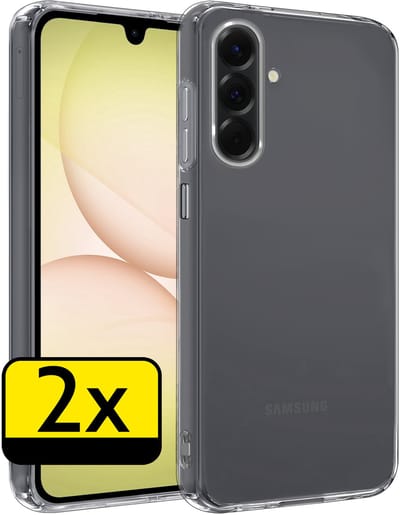 Hoesje - 2 Stuks - Geschikt voor Samsung Galaxy A17 - Sterk & Shockproof - Case Siliconen - Back Cover - Telefoon Hoes - Telefoonhoesjes - Transparant