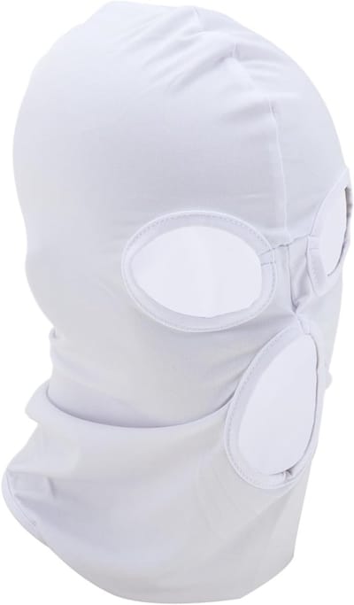 Ademende UV-beschermende balaclava voor mannen en vrouwen, perfect voor buitensporten en fietsen, 20 x 15 cm, wit