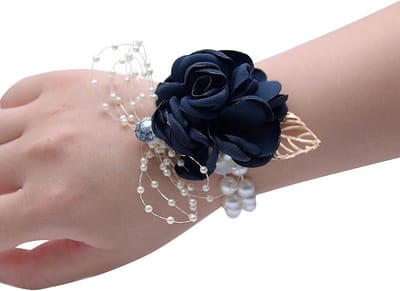 Elegante Corsage voor Pols met Roos en Parelarmband - Bruiloft & Feest Accessoire