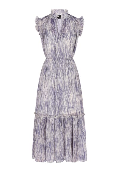 Faina Jurk Dames Blauw Veelkleurig