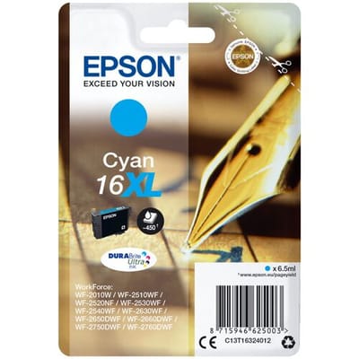 Epson Pen and crossword enkelverpakking cyaan 16XL DURABrite Ultra inkt