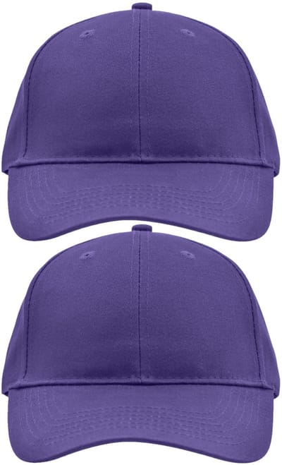 4x stuks 6-panel baseball paarse caps/petjes
