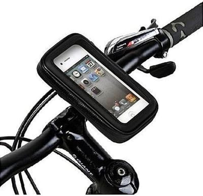 Waterproof Smartphone Houder voor op de Fiets - Medium, telefoons tot 5" - Telefoonhouder Fiets Zwart