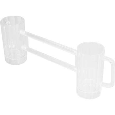 Bierpul Acryl Dubbel Aaneengesloten Bierglas met Handvat voor Bar KTV Spelcompetitie 430ml   14.5oz