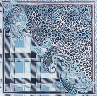 ROECKL sjaal Patchwork Leo Scarf Black / Silver veelkleurig
