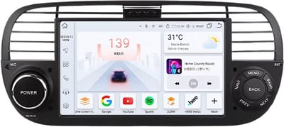 Autoradio met bluetooth - Carplay - Voor Fiat 500 (2007-2015) - Geschikt voor Apple en Android - Stereo - Navigatie - Navigatiesysteem auto - 4GB 32GB - 7"