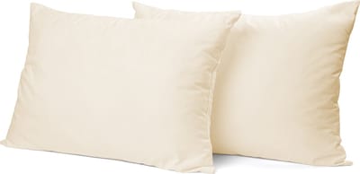 Eleganzzz Kussensloop Hotelsluiting Percal Katoen - Ivoor - Kussensloop 60x70cm - Kussenslopen set van 2 - 100% Katoen
