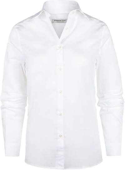 Steppin' Out Blouse Bibi Poplin Wit - Maat XS - Heren