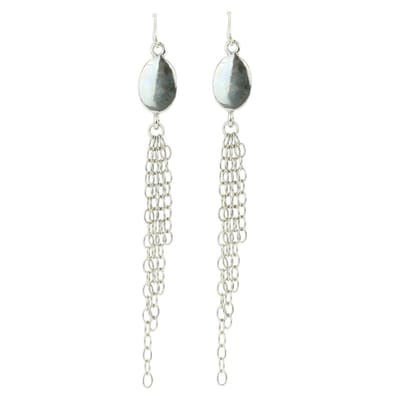 Behave - Oorhangers dames - Avondstijl sierlijk - Zilverkleur met kwast