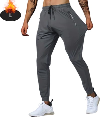 Livano Trainingsbroek Heren - Sportbroek - Trainingsbroek Lang - Trainingspak - Sportkleding - Grijs - L