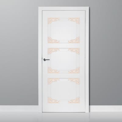 4 Pièces Style Européen Vintage Sculpture sur Bois Coin Applique Décalcomanie Accessoires de Décoration Meubles de Maison 13x7cm white