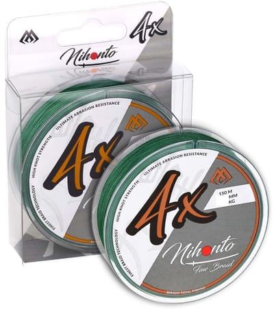 Mikado Gevlochten Vislijn Nihonto 4X Groen 150m – 0.35mm 33.4kg – Voor Grote Vis