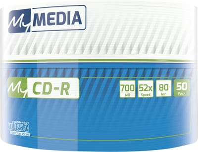 My Media Cd Cd-R Voor Pc Laptop Computer 700Mb Snelle Schrijfbaarheid Wrap 50 Stuks