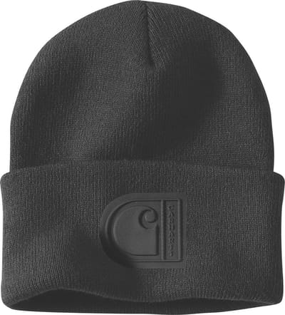 Carhartt Knit -muts met omgeslagen rand en C-patch 107190