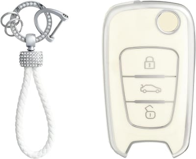 Beschermende Sleutelcover voor Auto met Sleutelhanger, Geschikt voor Hyundai Modellen zoals Elantra, Santa Fe en Sportage