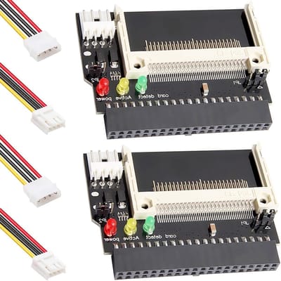 CF naar IDE Adapter - Compact Flash Converter - Opslag Uitbreiden - Schokbestendig Ontwerp - 2 Stuks - Zwart