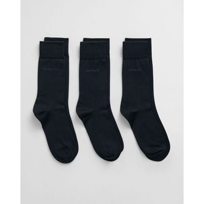 Gant Sokken Solid Mercerized Cotton Subtle Logo Marine / male