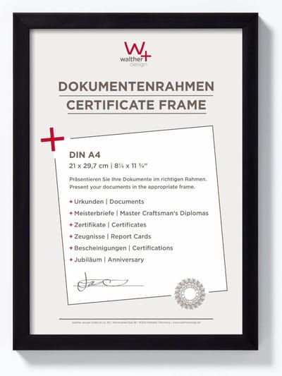 Walther Construction - Fotolijst - Fotoformaat 21x29,7 cm (DIN A4) - Zwart