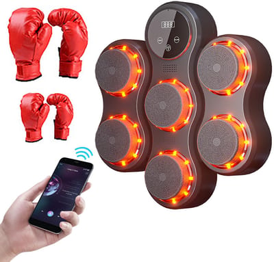 Boxing Machine - Boksmachine - Muzikale Boxmachine - Muurmontage met Handschoenen, Thuis Training, Geschikt voor Kinderen en Volwassenen