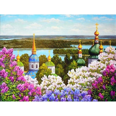 5D diamant schilderij volledige boor Lila diamant borduurwerk landschap foto van strass diamant mozaïek kunstsets 20X30CM black