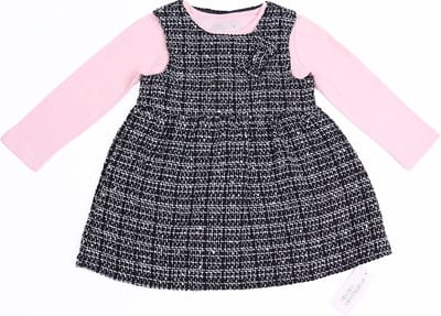 Schattig jurkje + roze blouse