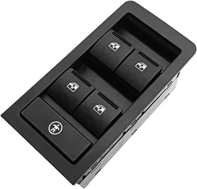 Raambediening Schakelaar - Elektrische Raamknop - Auto Comfort - Duurzaam ABS Metaal - 13 Pins - Zwart