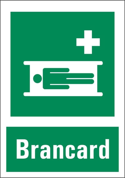 Brancard sticker met tekst 210 x 297 mm
