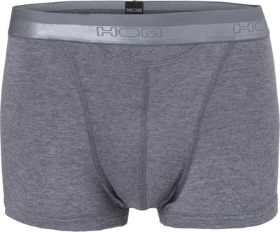 HOM HO1 boxer briefs (1-pack) - heren boxer kort met horizontale gulp - antraciet