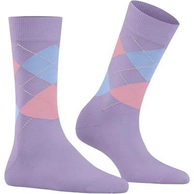 Burlington Covent Garden gedessineerd katoen sokken dames paars - maat 36-41
