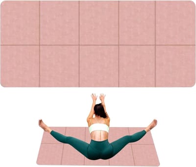 Dikke Yogamat - Fitnessmat Oefenmat - Thuis Sporten - Verbeterde Stabiliteit - 6 mm Dikte - Lichtroze
