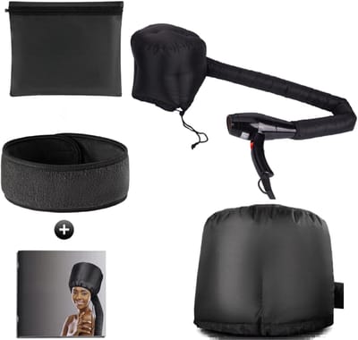 DnA® Droogkap - Haardroger Kap - Hair Dryer - Zwart - 7cm x 5cm x 1cm