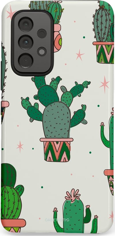 Casetastic Hoesje Geschikt voor Samsung A53 - Stijlvolle Beschermende Duo-layer Case - Zonnige Cactus