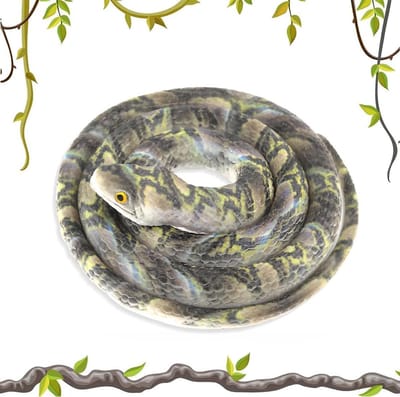 Rubberen slang - Nep slang - Tuin versieren - Realistische details - 70 cm - Zwart geel