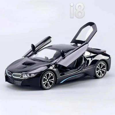 1:22 I8 Supercar Legering Auto Diecasts & Speelgoed Voertuigen Auto Model Geluid En Licht Terugtrek Auto Speelgoed Voor Kinderen Cadeaus gray