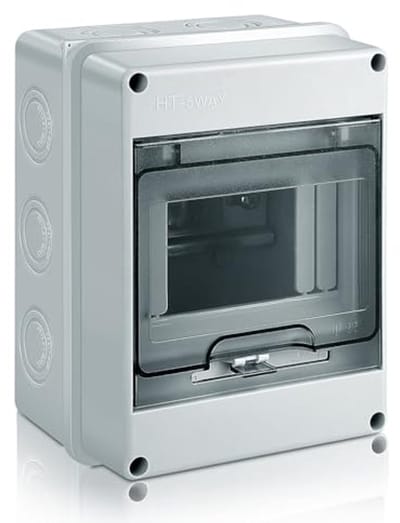 Waterdichte Elektrische Zekeringkast voor Buiten - IP65, 5-8-12 Modules, Geschikt voor Tuinen en Buitenruimtes