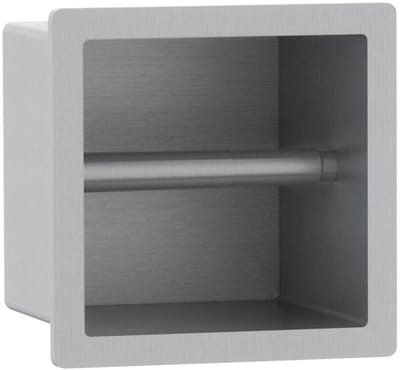 FugaFlow Eccelente Acces Toiletrolhouder - inbouw- 17.3x17.3x8.7cm - Geborsteld RVS -