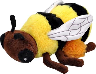 Wild Republic Pluche honing bij - Eco-kins knuffel van 25 cm - Gerecycled materiaal