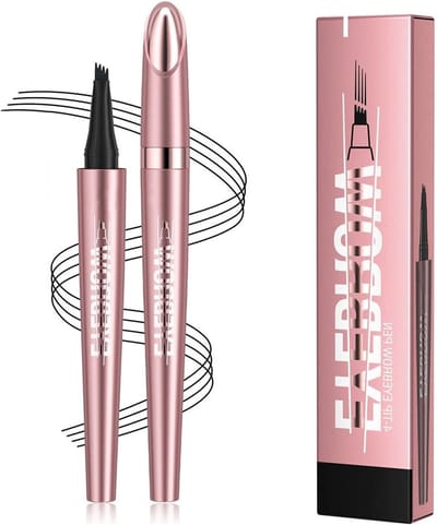 Waterproof 3D wenkbrauwpen met 4 puntige tips, microblading, precisie en kleurvariaties voor een natuurlijke uitstraling