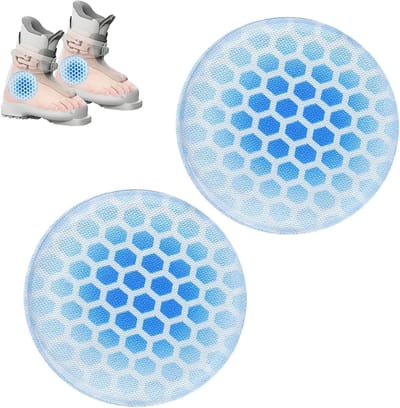 Ski Shin Guards - Scheenbeschermers Ski - Sport Bescherming - Schokabsorberende Gel Pads - 6.5cm of 10cm Diameter - Meerkleurig