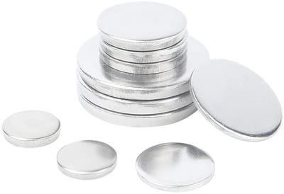 20 Stuks Platte Ronde Schijven van RVS, Diameter 9mm, Dikte 1.2mm, Ideaal voor Elektronica en Industrie Gebruik