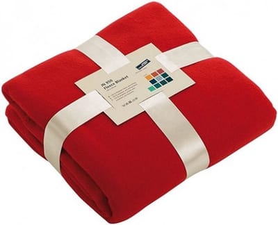 James & Nicholson Fleece bankdeken/plaid - rood - 130 x 170 cm - 240 grams - pluisvrij - wasbaar