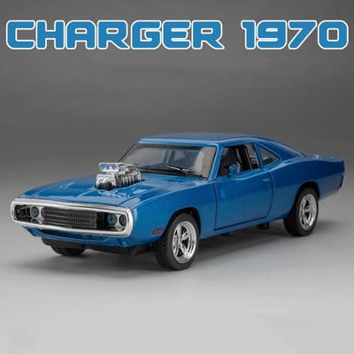1:32 Schaal Oplader 1970 Metaal Diecast Auto Speelgoed Modellen 4 Deuren Openen Pull Back Geluid Licht Model Cadeaus Voertuigen Voor Jongens Kinderen