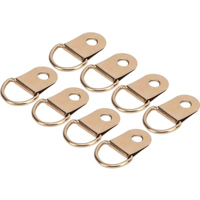 50 Set Schoenveterhaken met 8mm IJzeren Klinknagels Lus D-ring Gesp Metalen Reparatie Accessoires Zwart goud