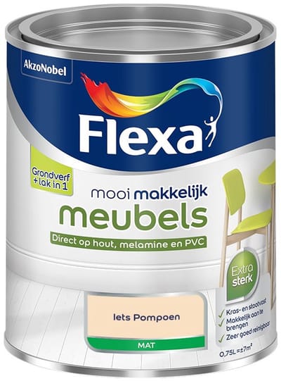 Flexa - Mooi Makkelijk Meubels Mat - Iets Pompoen - Mengverf - 750 Ml