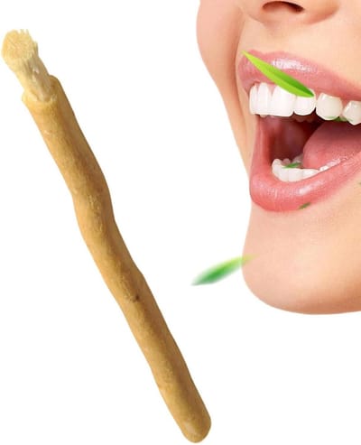 Tandenborstel stokjes - Natuurlijke reiniging - Mondhygiëne verbeteren - Met natuurlijke vezels - 20 cm - Houtkleur
