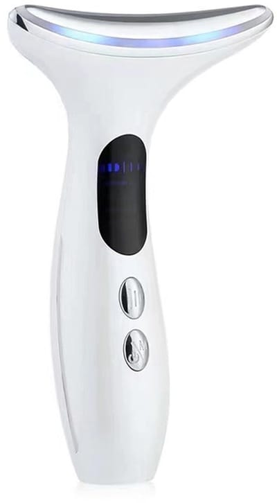 longziming -Huidverjongingsapparaat – Gezichtsmassageapparaat V-gezicht & Hals – Anti-Rimpel, EMS Microstroom – 4 Lichtmodi – Verwarming 45°C – Oplaadbaar – Huidverjongend – Wit