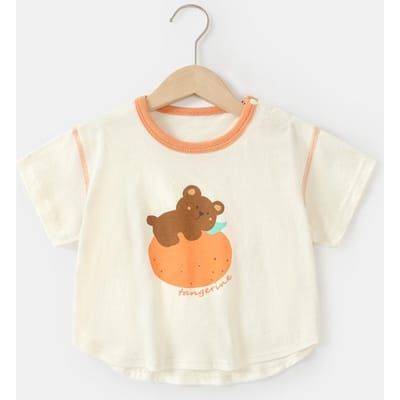 Babykleding Casual T-shirts met korte mouwen Zomerkleding Jongens Meisjes Baby Kinderen Kinderen Zomer Tops met halve mouwen 120cm beige